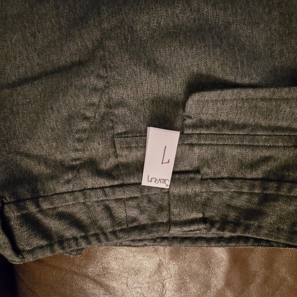 Womens Gray Herringbone Pants - Picture 6 of 7